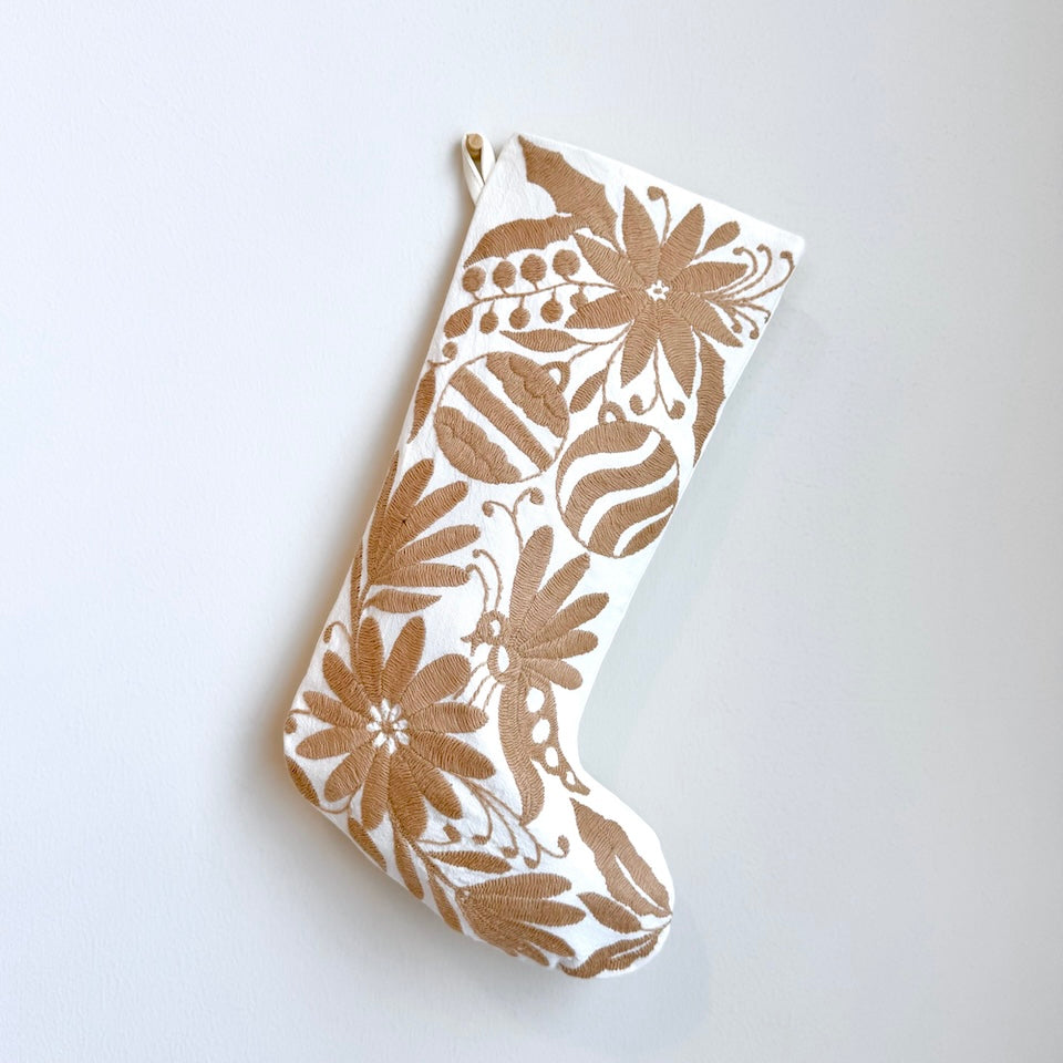 Taupe Otomi Holiday Stockings