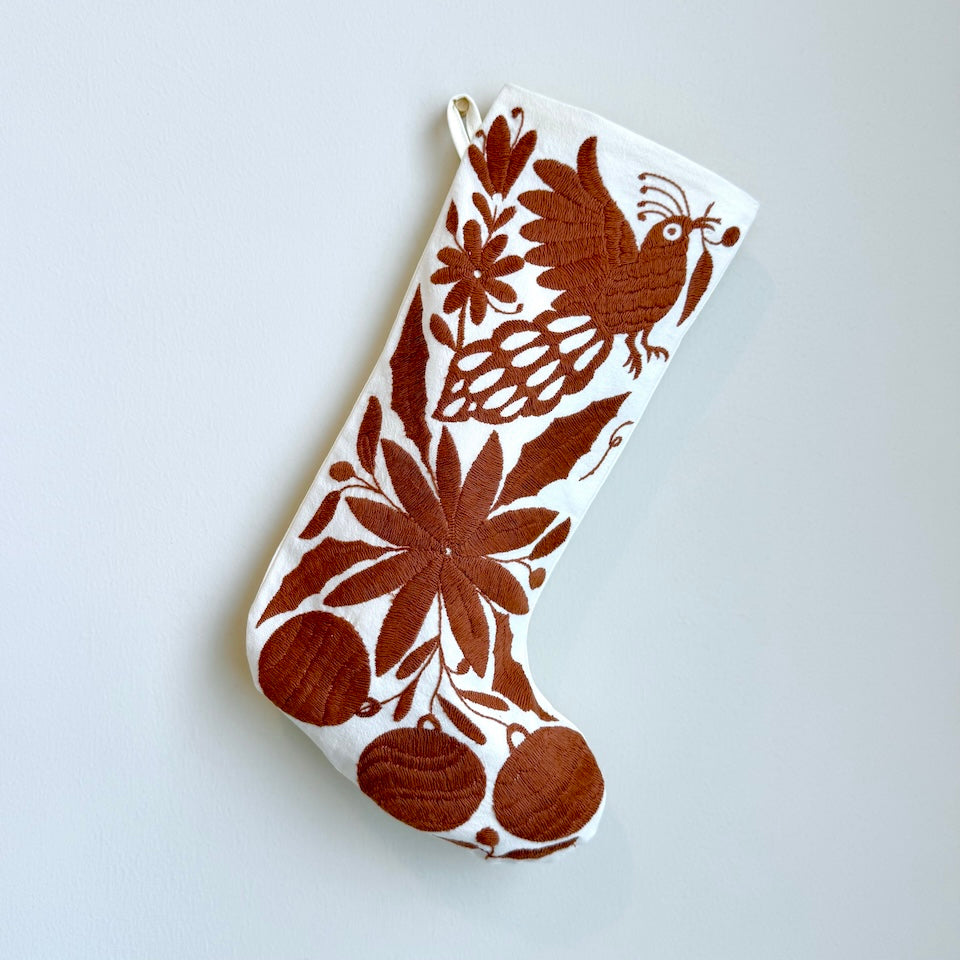 Terracotta Otomi Holiday Stockings