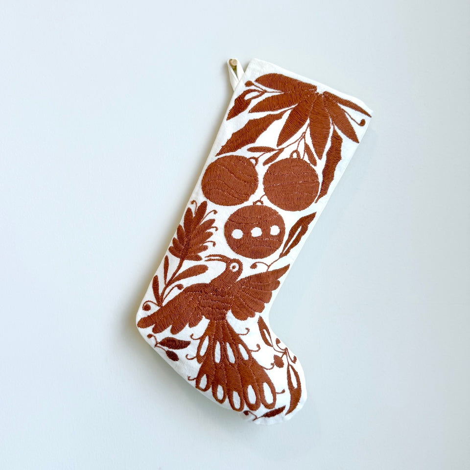 Terracotta Otomi Holiday Stockings