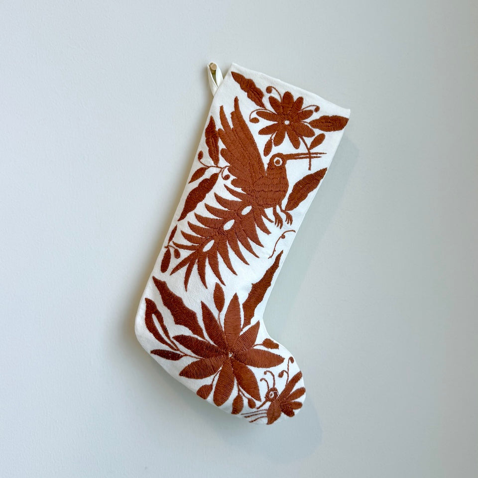 Terracotta Otomi Holiday Stockings