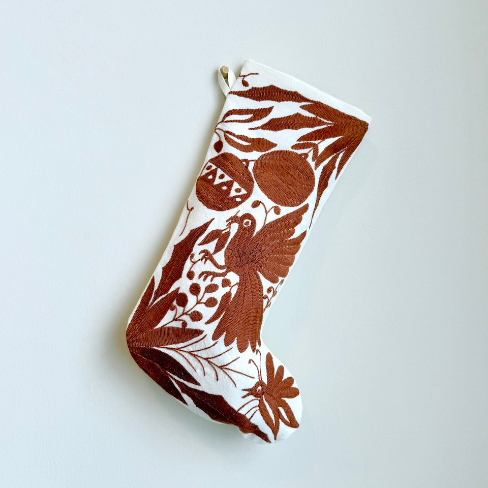 Terracotta Otomi Holiday Stockings