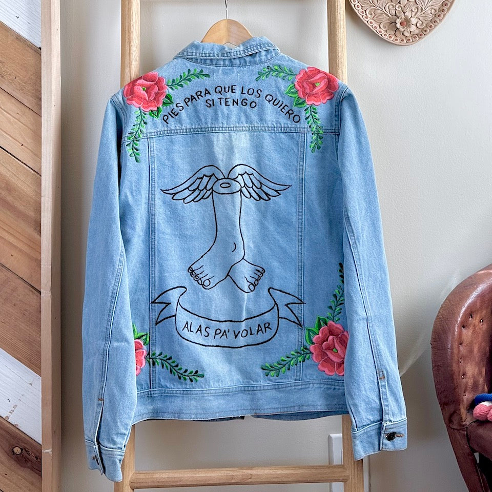 Large Unisex Frida Quote Embroidered Jacket