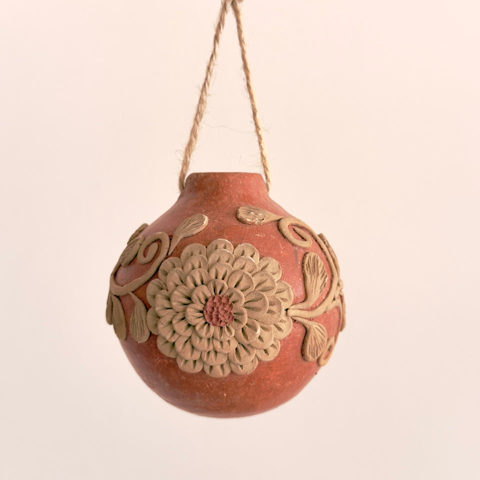 Red Embroidered Clay Ornaments