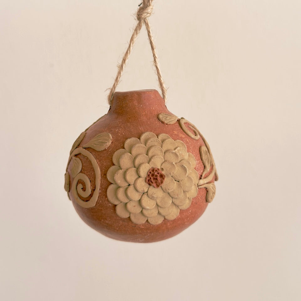 Red Embroidered Clay Ornaments