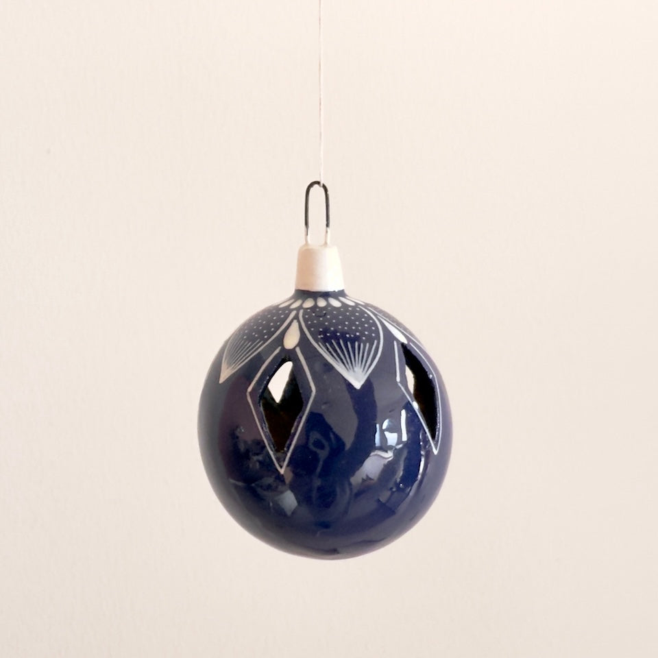 Small Tonala Blue Clay Ornaments