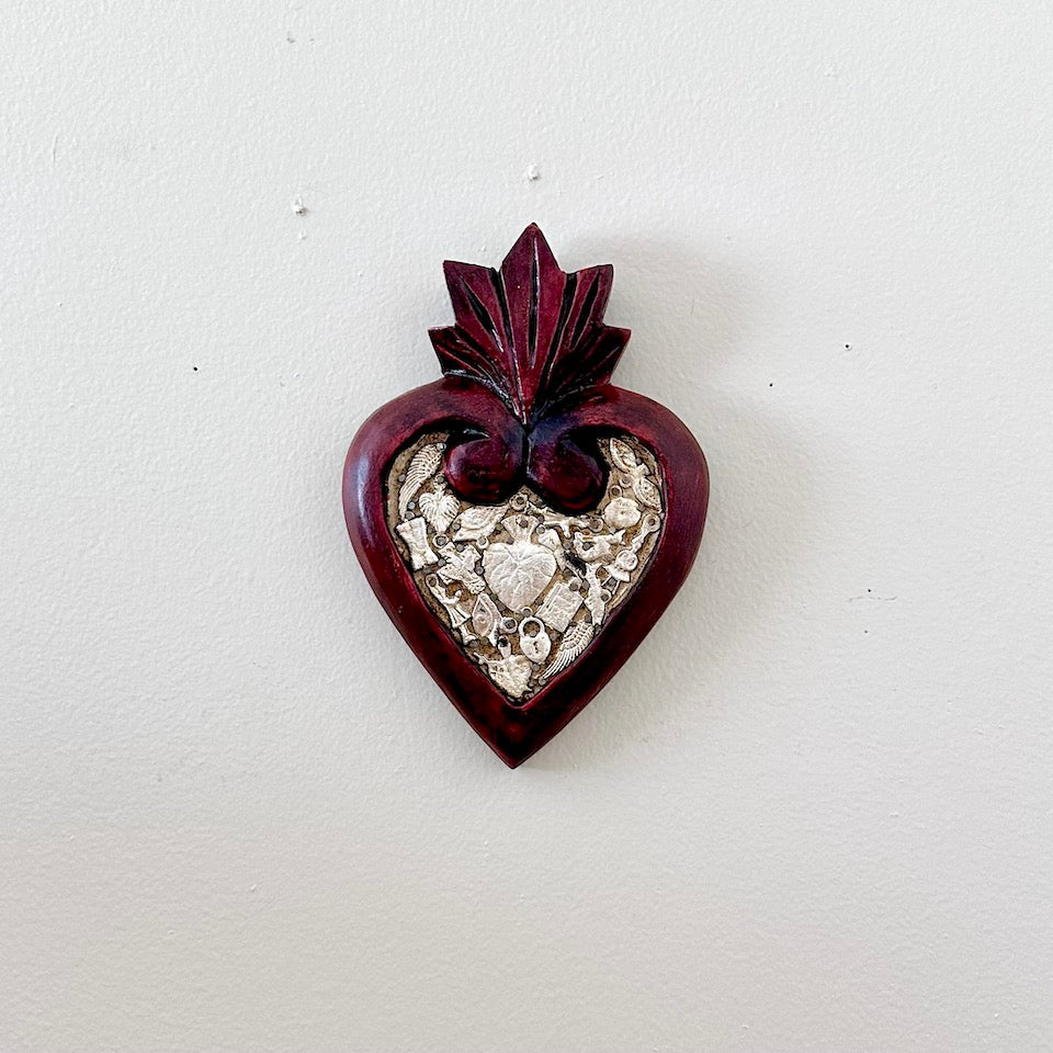 Large Red Centered Milagro Hearts