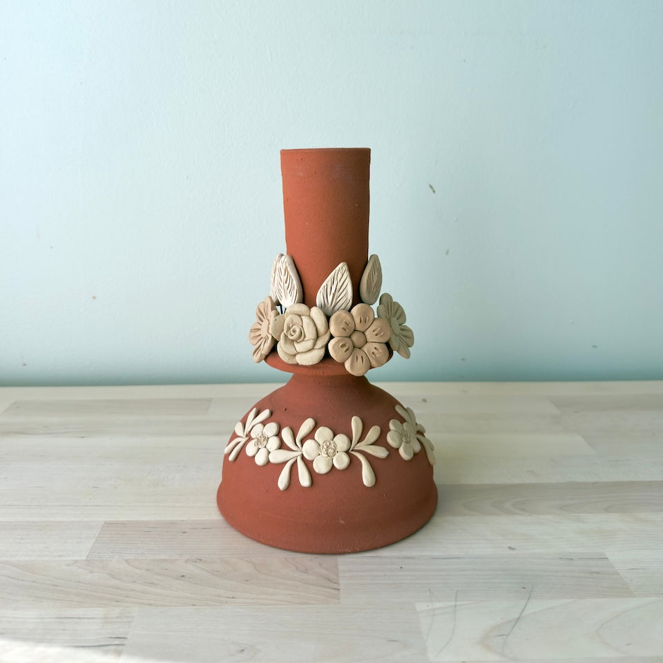 Gaytan Red Flower Candleholders