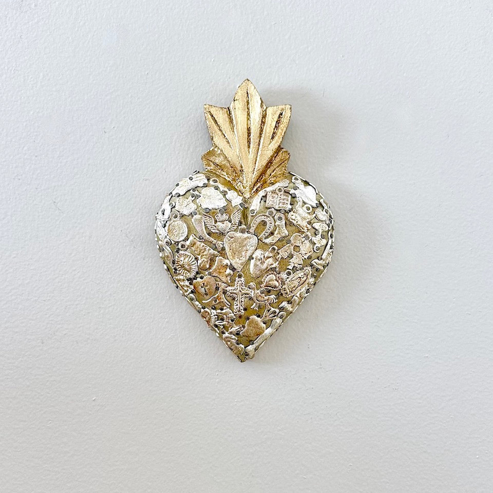 Gold Large Milagro Sacred Heart