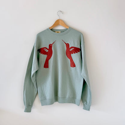 Light Green Embroidered Pullover Sweater
