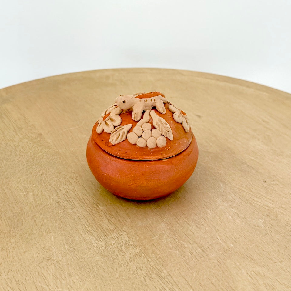 Floral and Creatures Clay Jewelry Holder