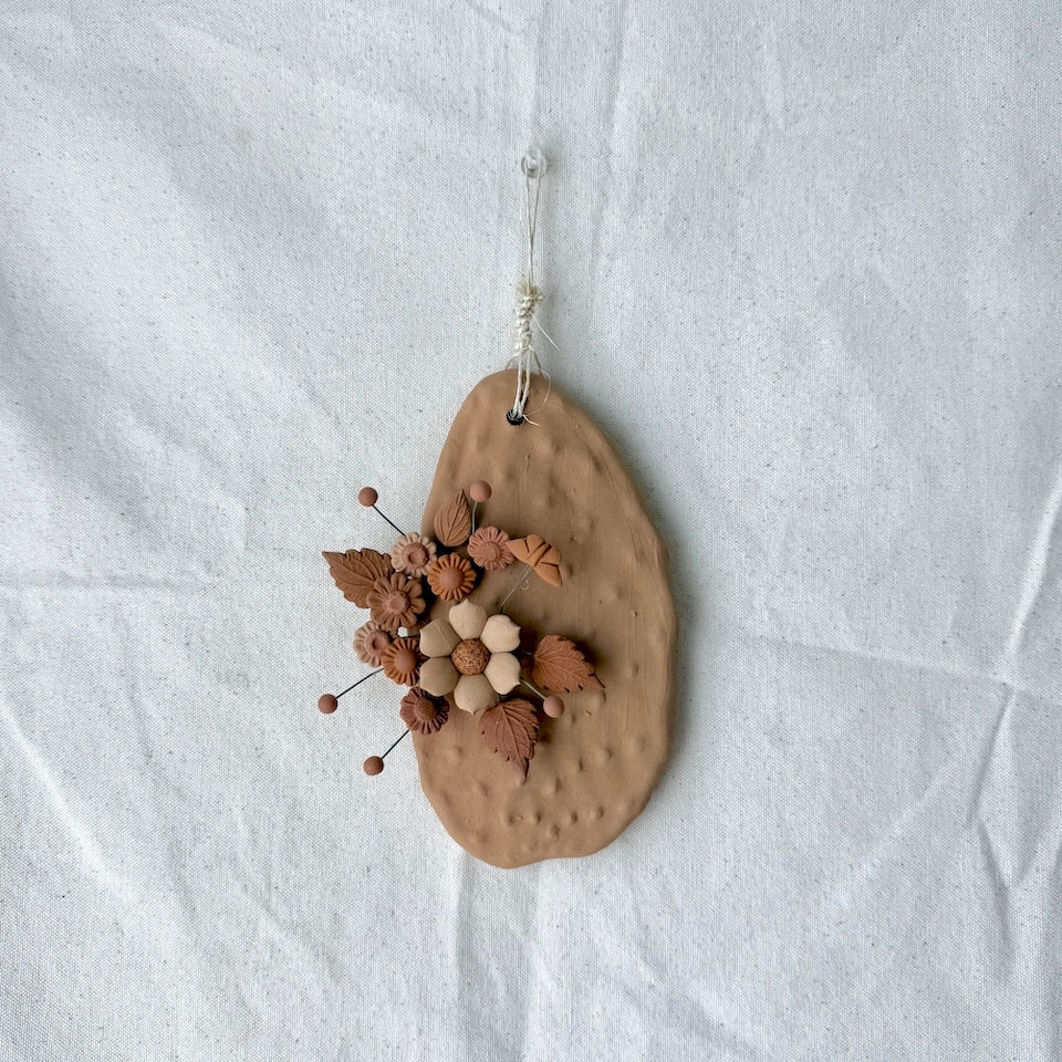 Metepec Small Natural Floral Nopalitos