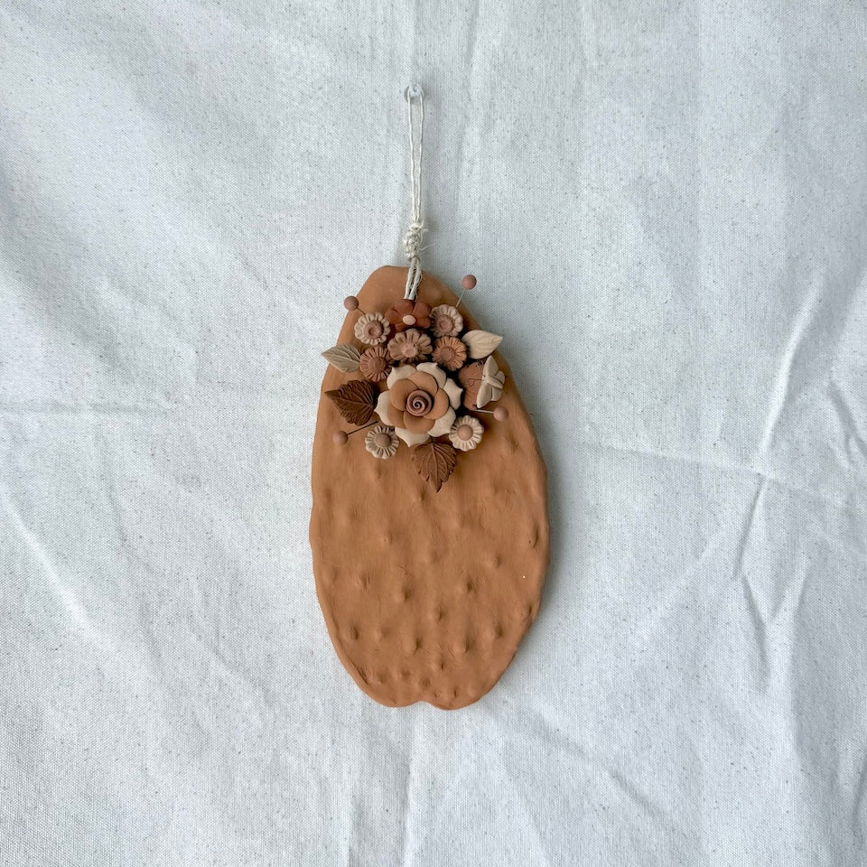 Metepec Large Burnt Orange Floral Nopalitos