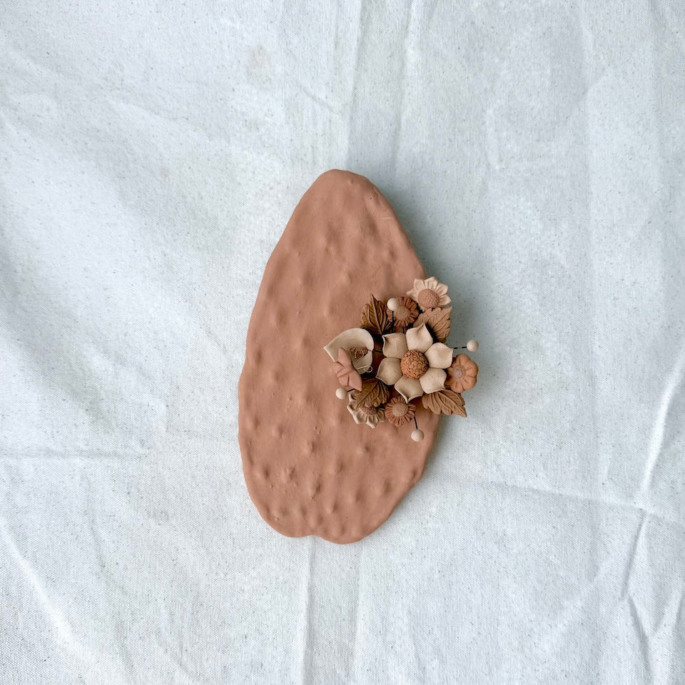 Metepec Large Rose Gold Floral Nopalitos with Hook