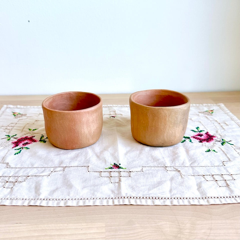 Set of Two Round Cups