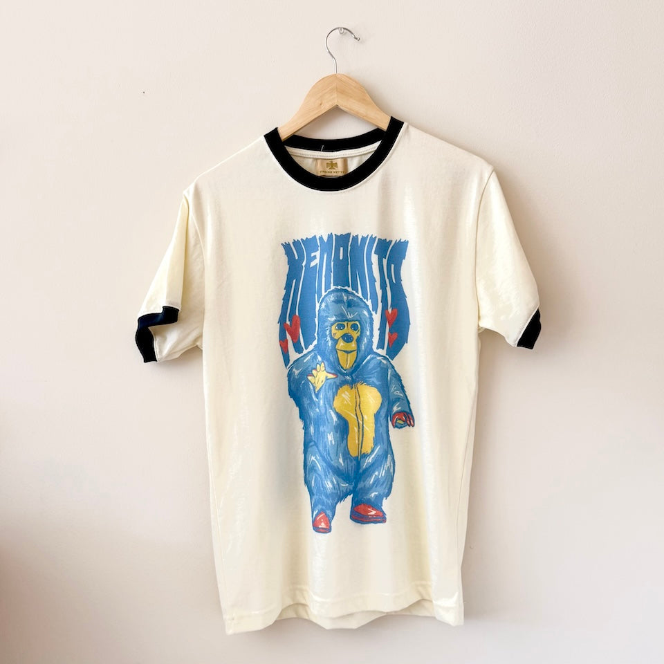 Black &amp; Cream Kemonito Luchador T-Shirt