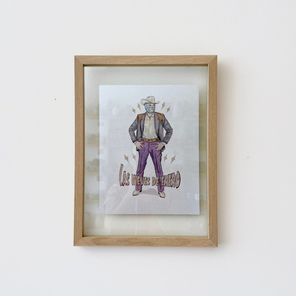 Las Nieves de Enero Luchador Art Print