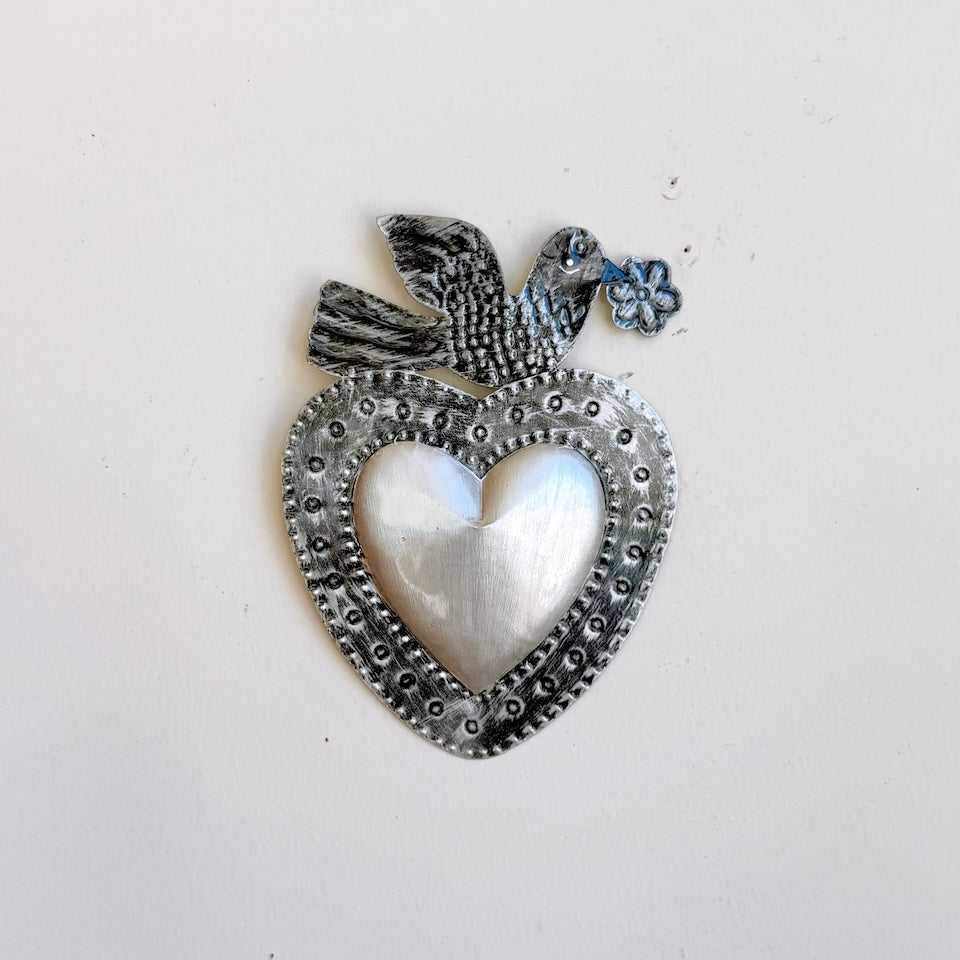 Silver Tin Hearts