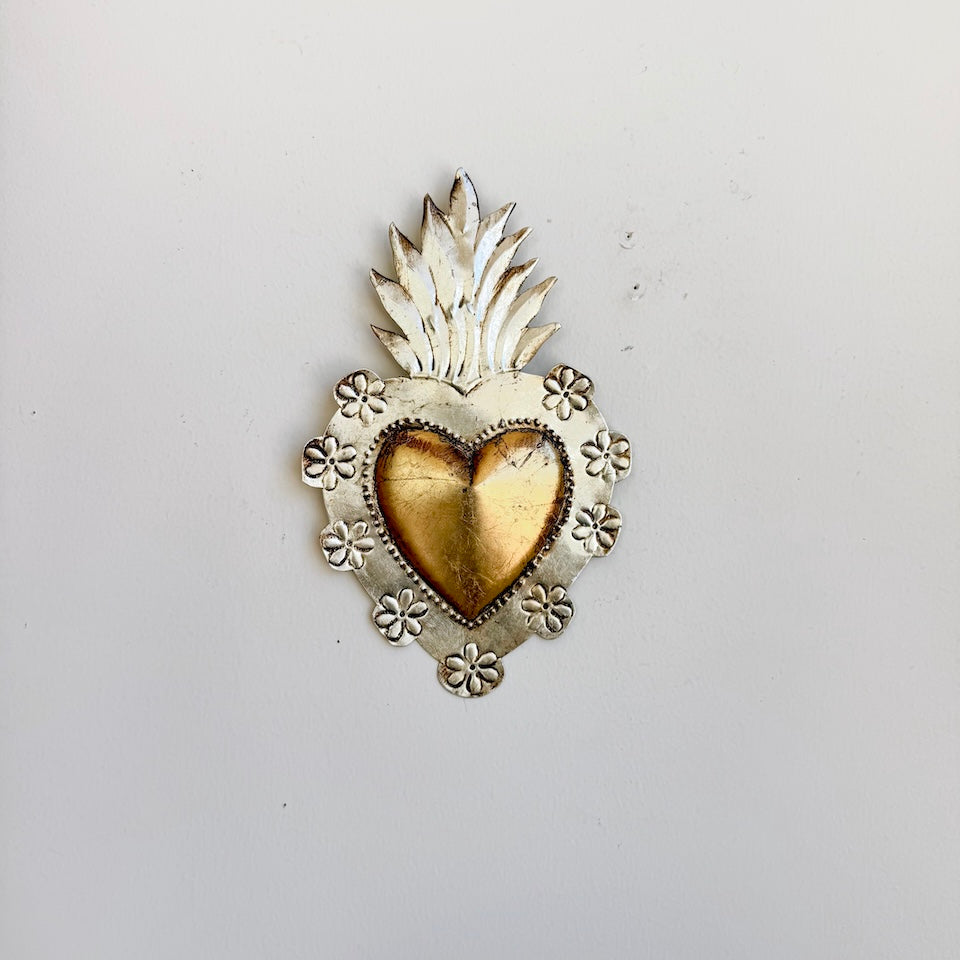 Gold Tin Hearts