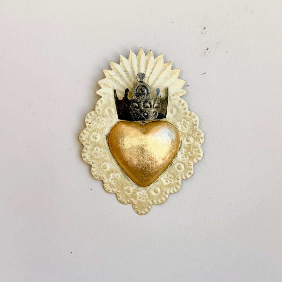 Gold Tin Hearts