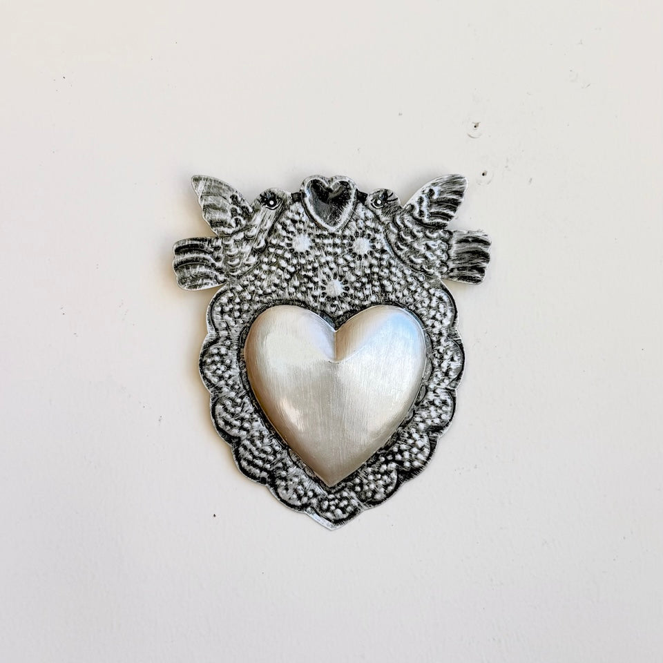 Silver Tin Hearts