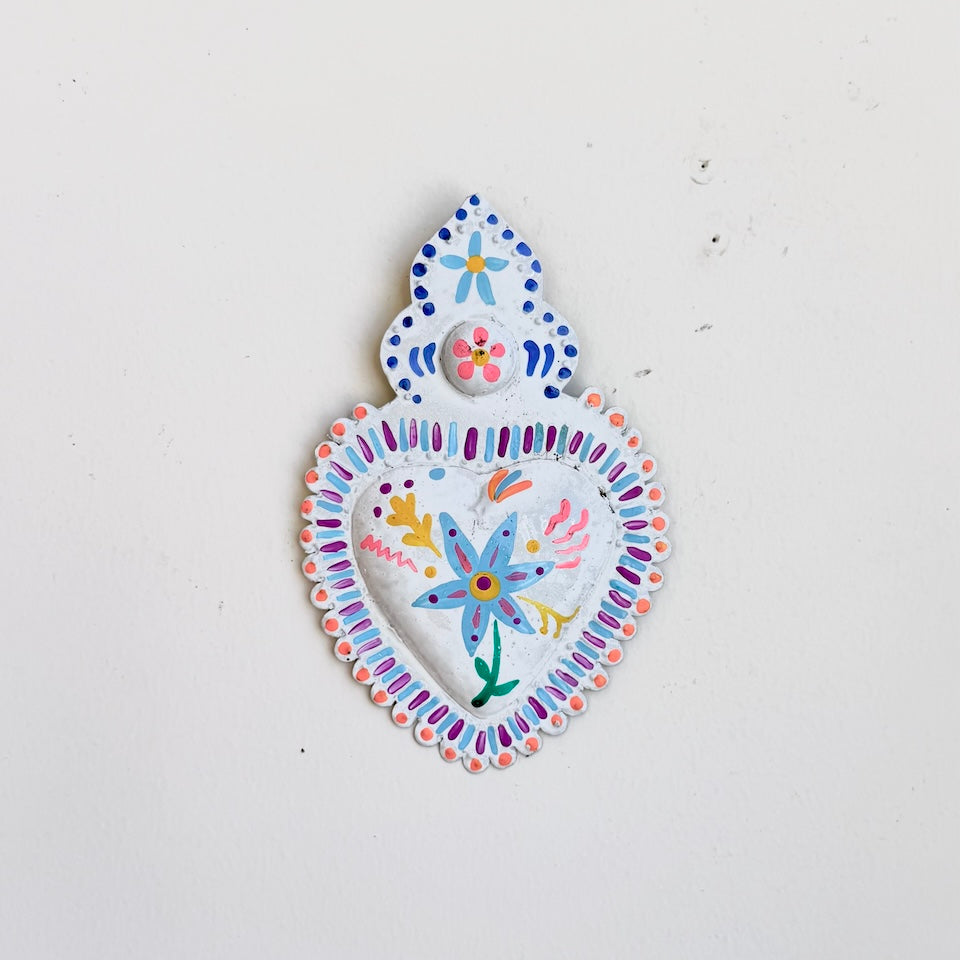 Otomi Inspired Tin Hearts