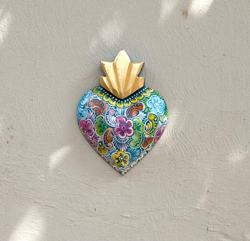 Large Talavera Inspired Sacred Heart