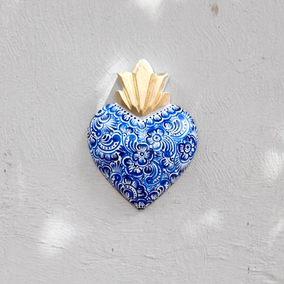 Large Talavera Inspired Sacred Heart