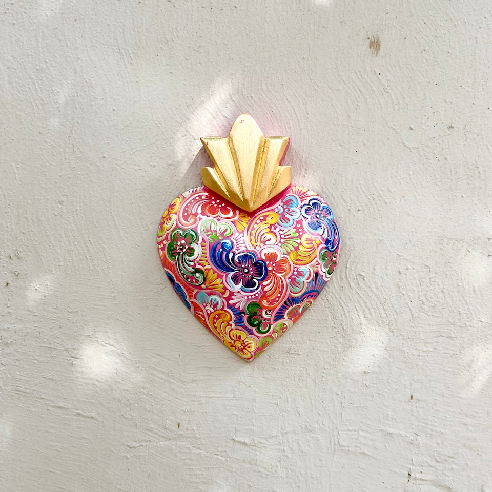 Large Talavera Inspired Sacred Heart