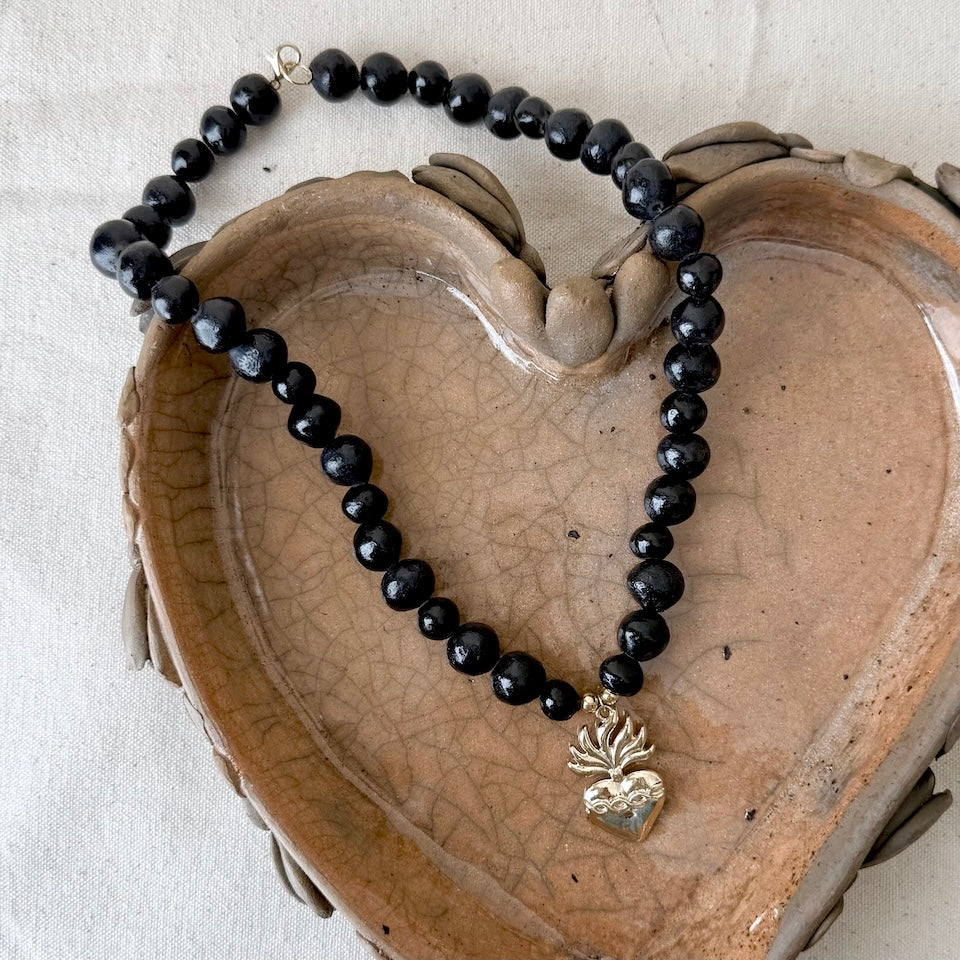 Barro Negro Sacred Heart Necklace