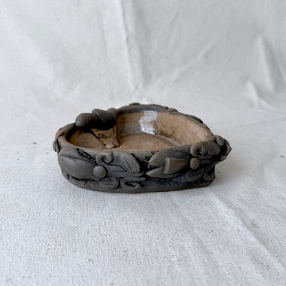 Small Ahumado Heart Floral Dish