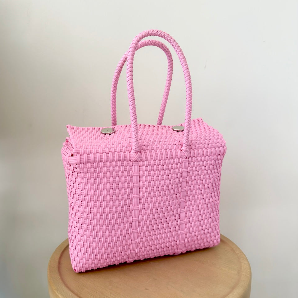 Medium Pink Recycled Bucket Bag