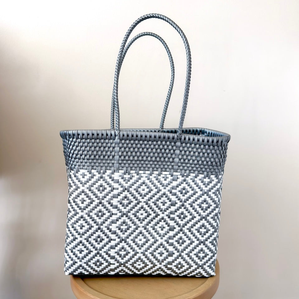 Large Silver Recycled Bag