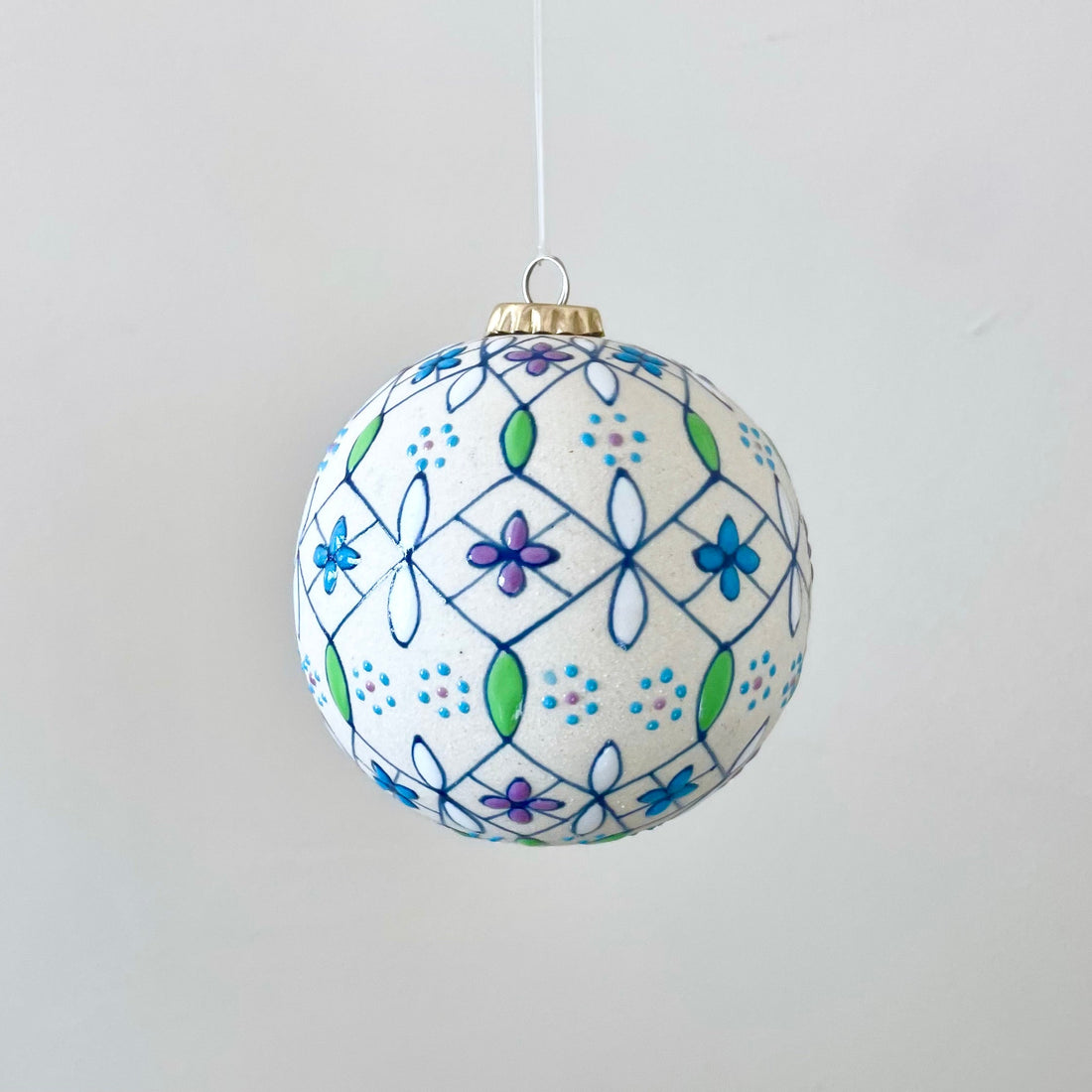 Hand-painted Servin Ceramic Holiday Ornaments