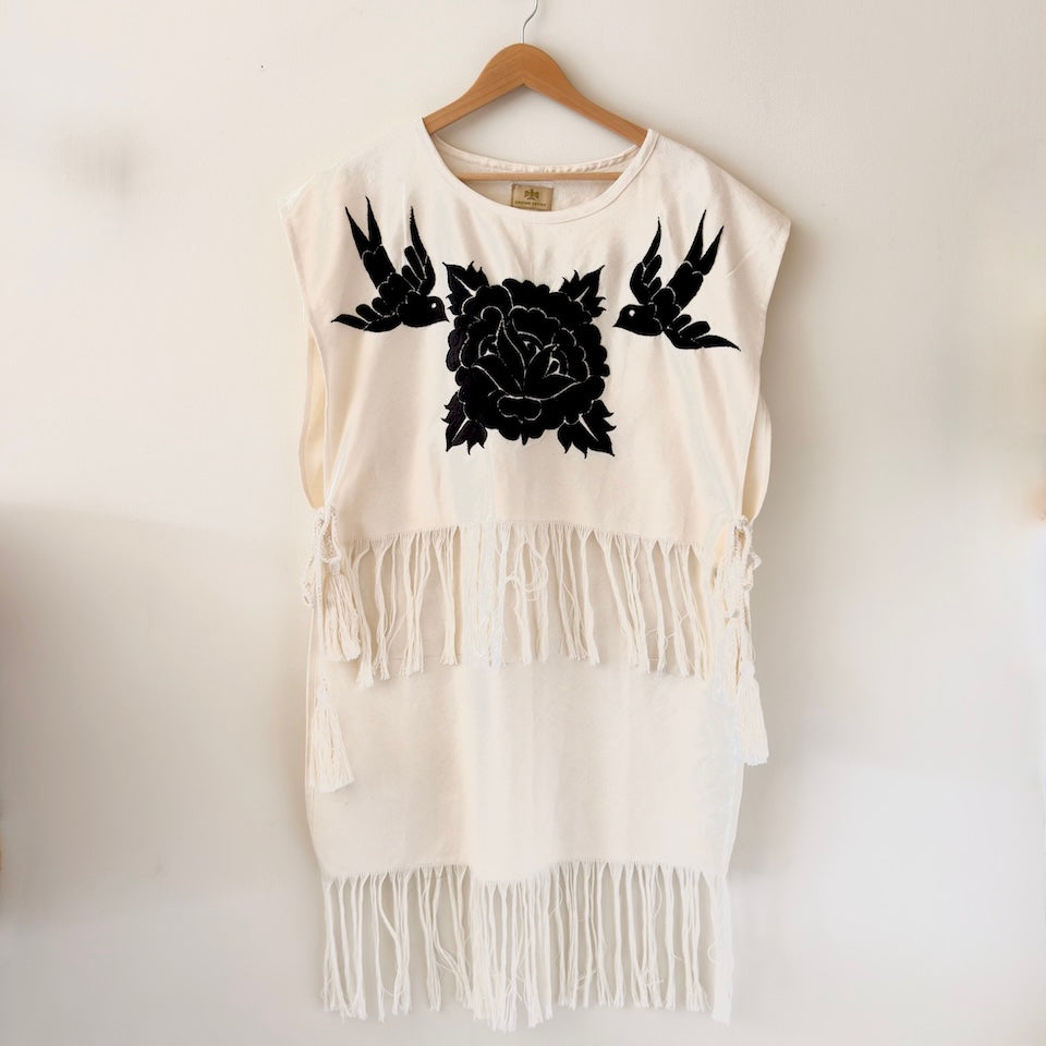 Embroidered Boho Short and Long Crop Top