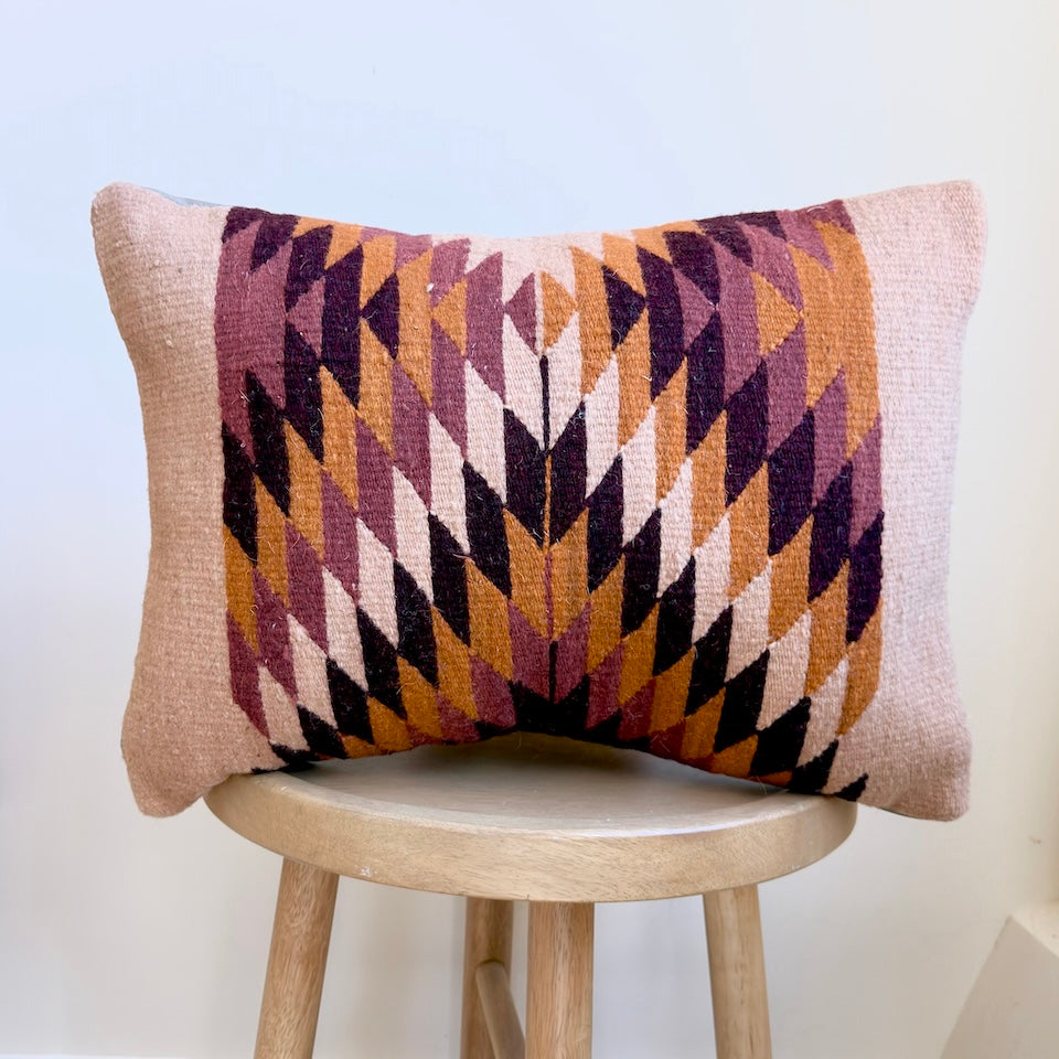 Lumber Teotitlan Wool Throw Pillow - Golden Brown