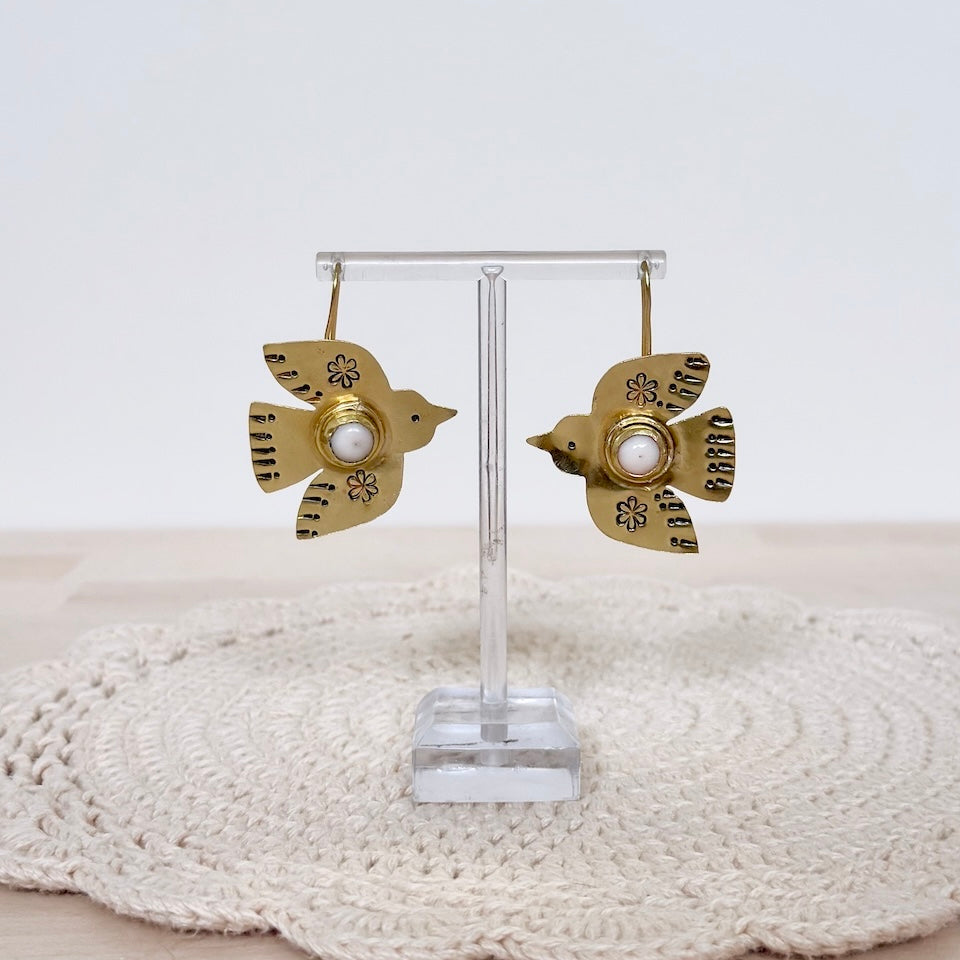 Pajarito Brass Earrings