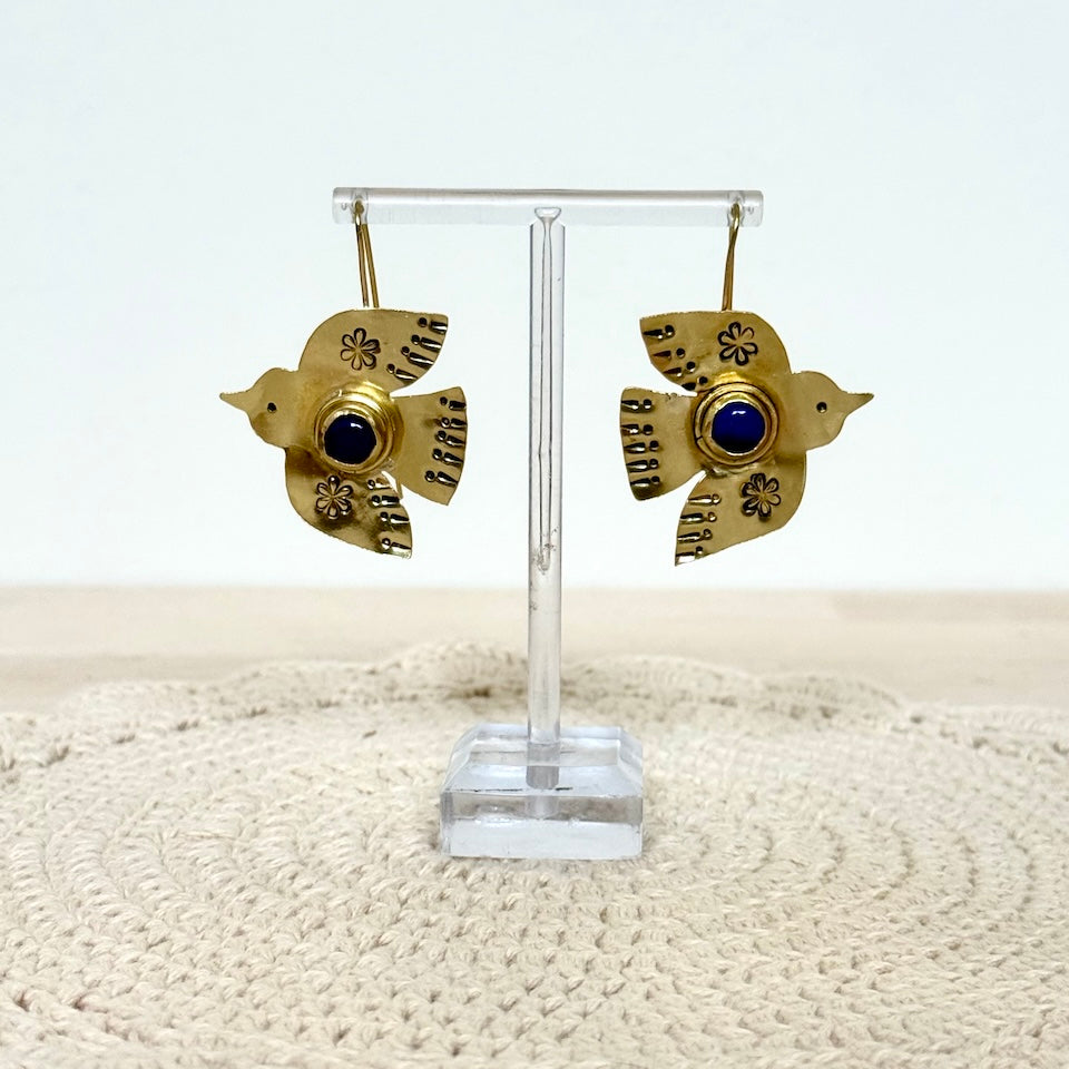 Pajarito Brass Earrings