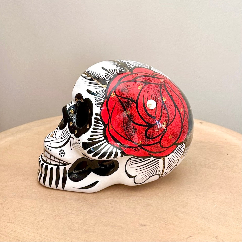 Hand-painted Large Skulls With Flower