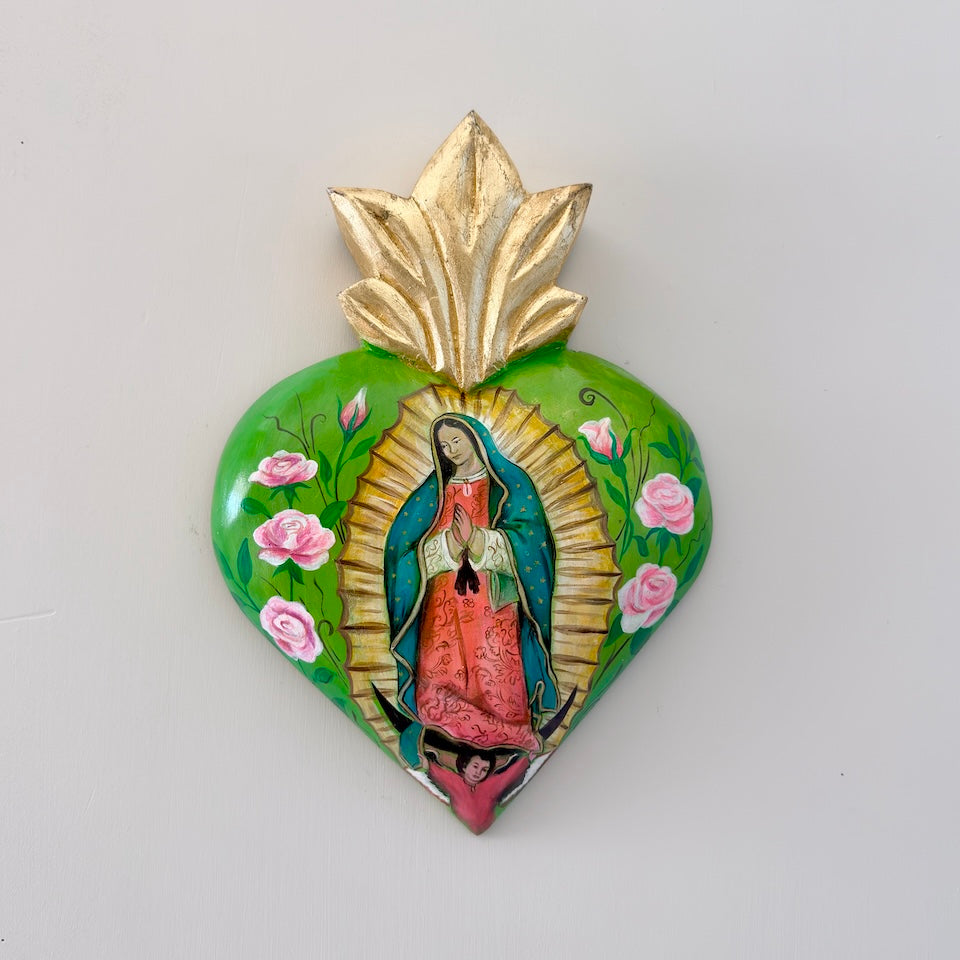 Large Handpainted Virgen de Guadalupe