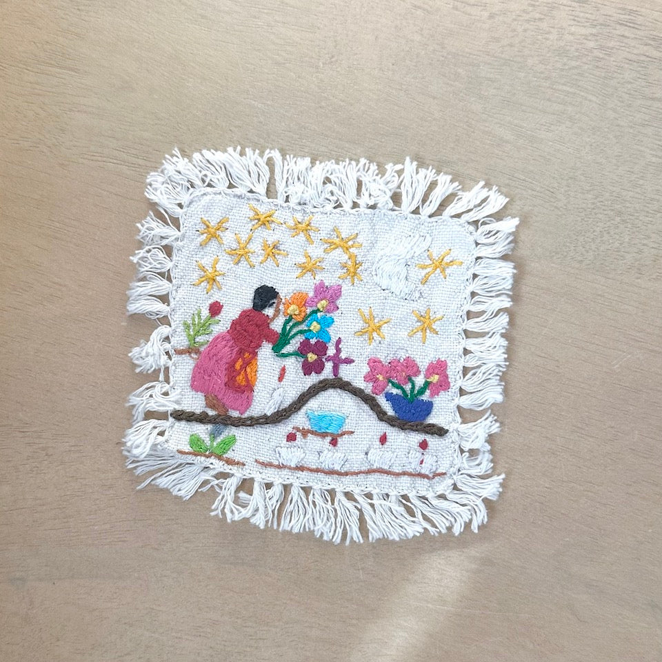 Dia de Los Muertos Embroidered Coasters
