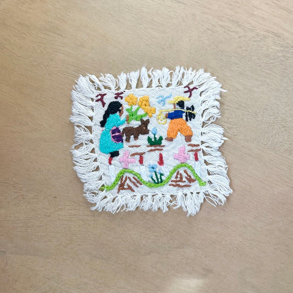 Dia de Los Muertos Embroidered Coasters