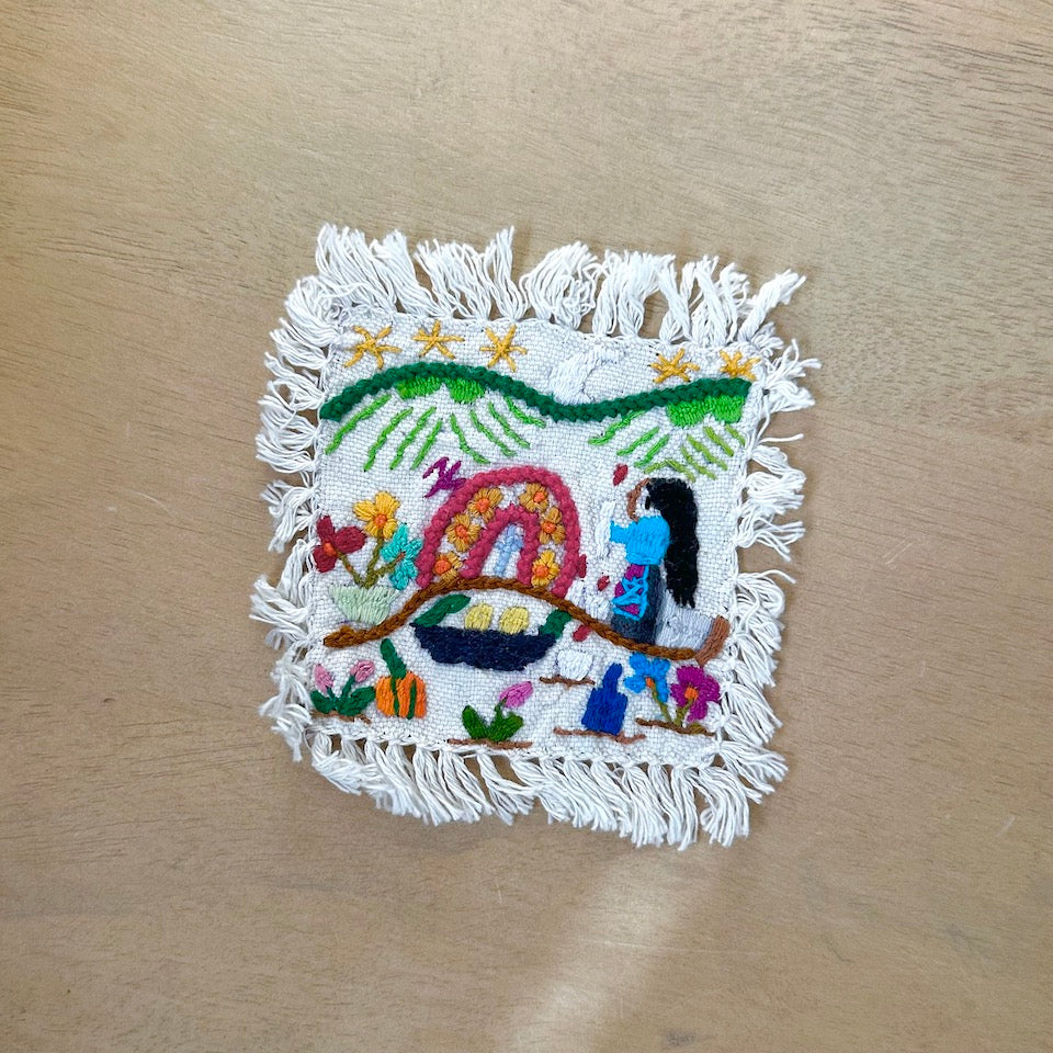 Dia de Los Muertos Embroidered Coasters