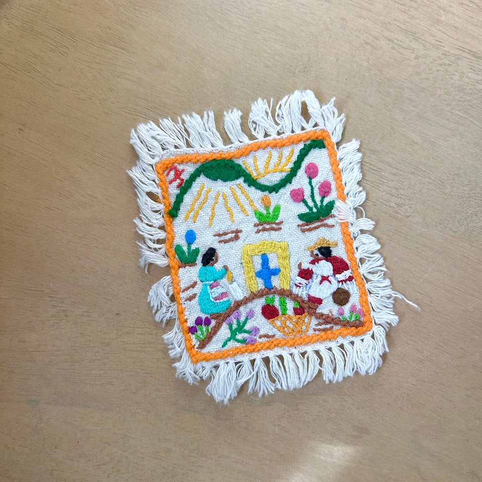 Dia de Los Muertos Embroidered Coasters