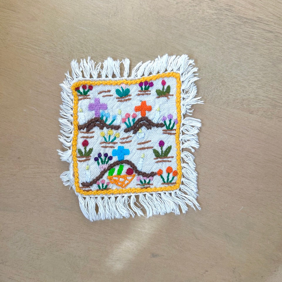 Dia de Los Muertos Embroidered Coasters