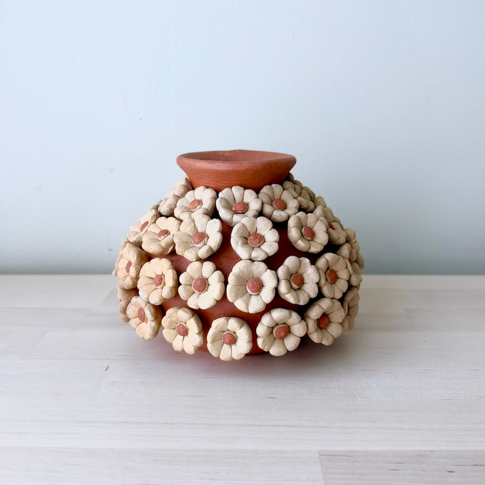 Medium Daisy Covered Flower Vase