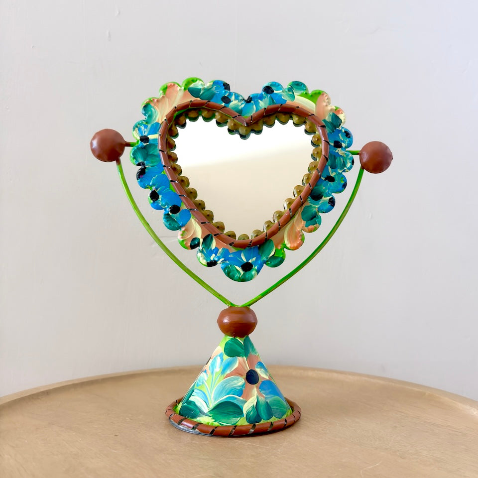 Tin Heart Table Vanity Mirrors