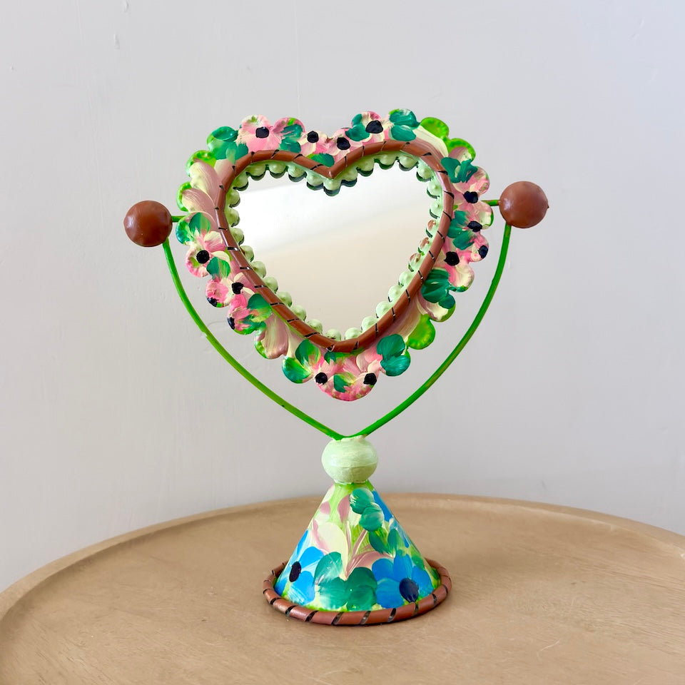 Tin Heart Table Vanity Mirrors