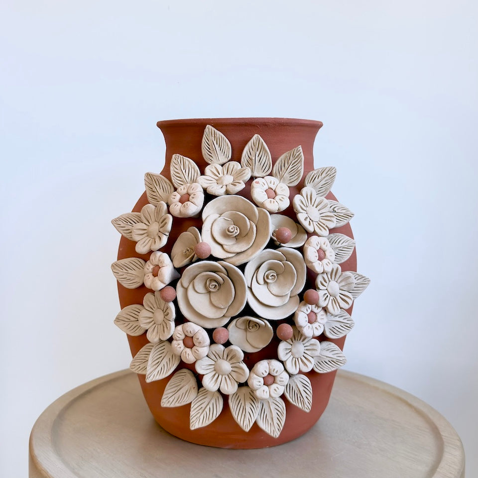 Gaytan Large Red Floral Vase