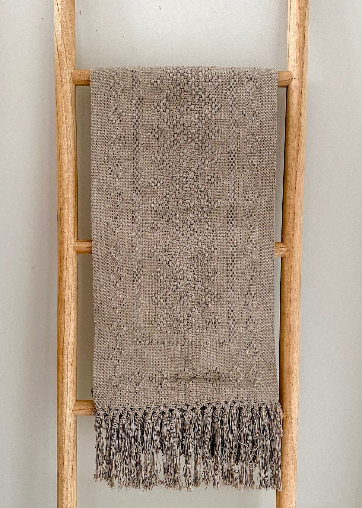 Taupe Gray Waistloom Table Runner