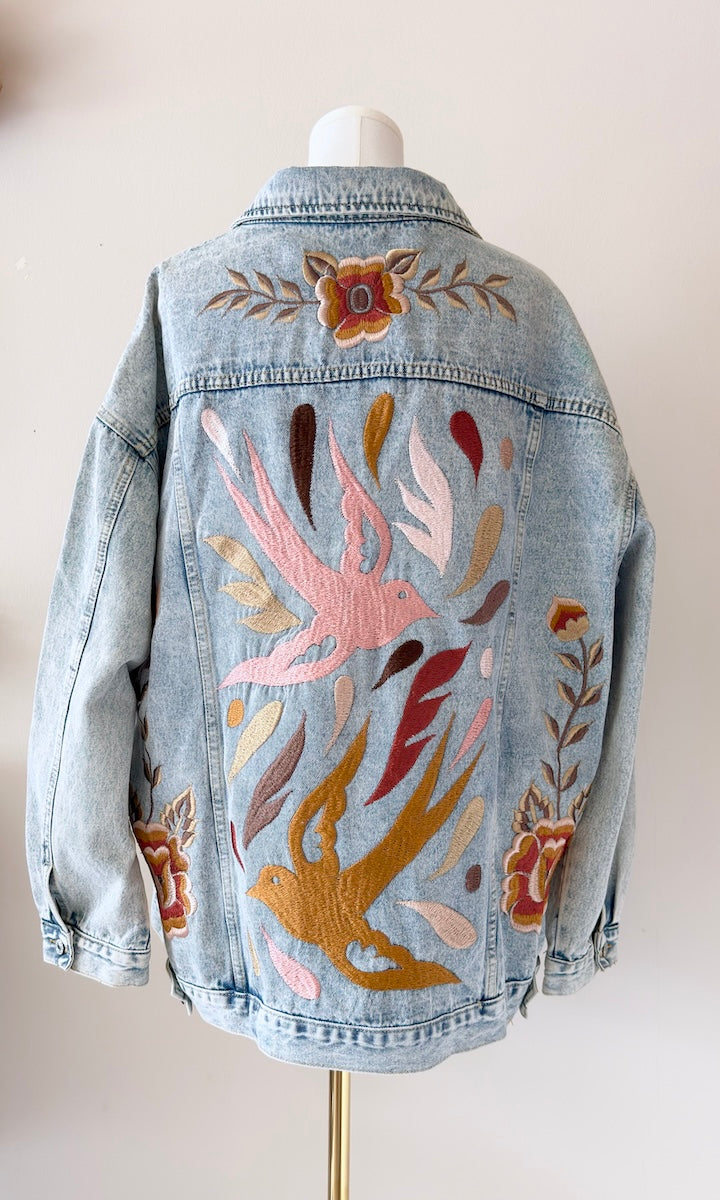 2XL Light Wash Golondrinas Denim Jacket